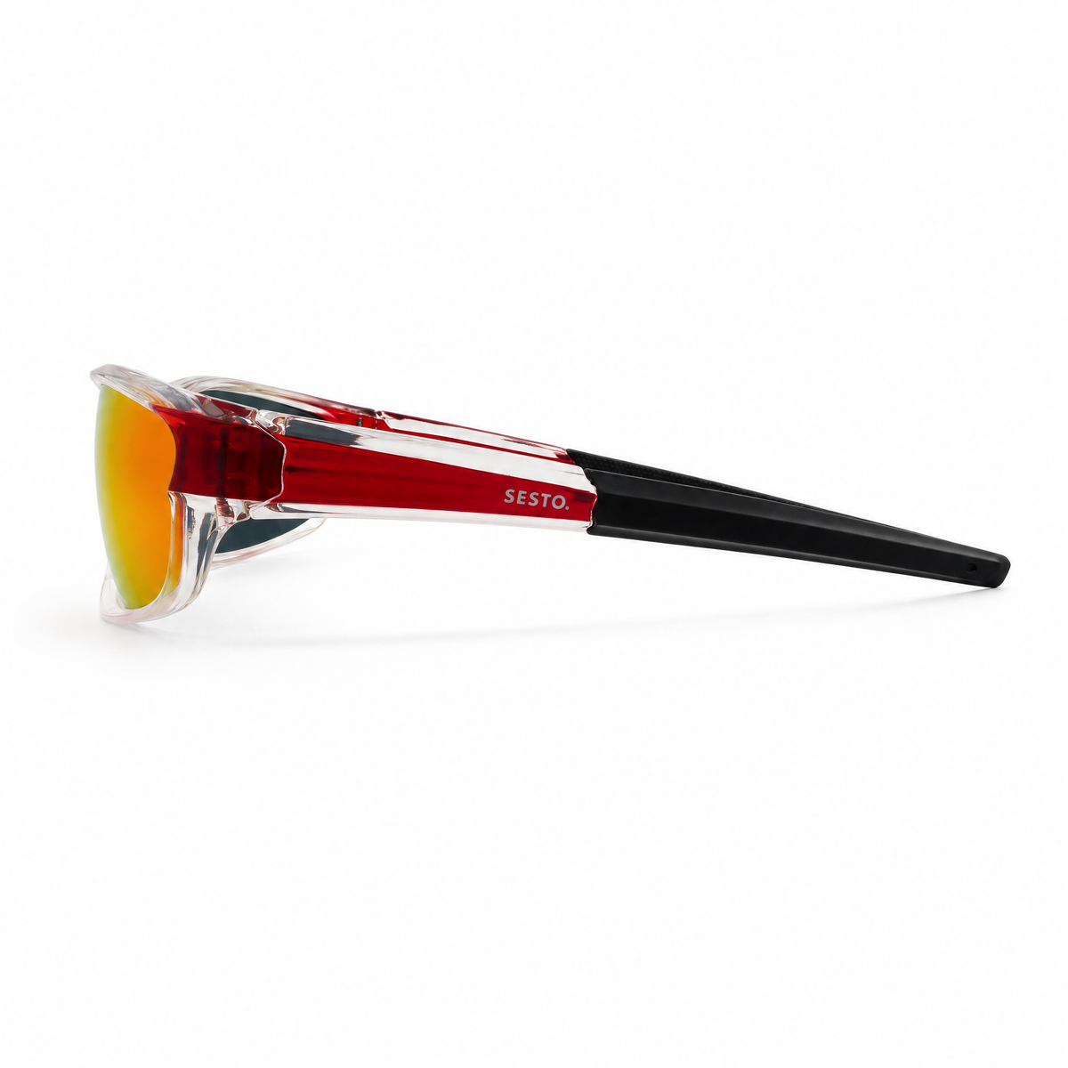 SESTO. ARIO Sport-Sonnenbrille in Transparent, Seitenansicht
