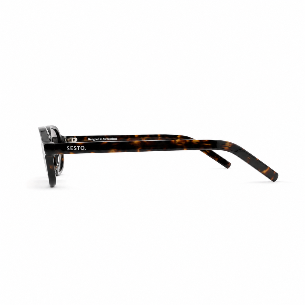 SESTO. LOCO Sonnenbrille in Havana, Seitenansicht