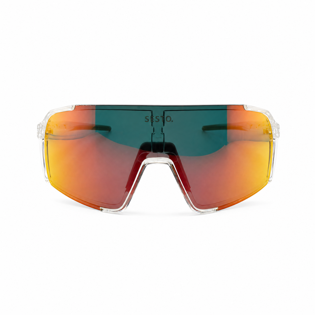 SESTO. SOLE Sport-Sonnenbrille in Transparent, Frontansicht