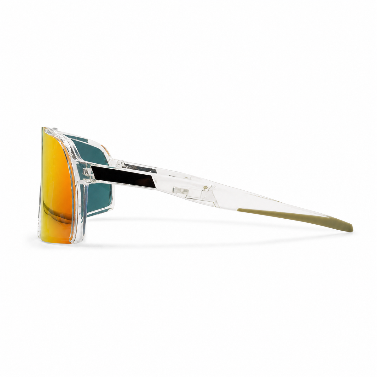 SESTO. SOLE Sport-Sonnenbrille in Transparent, Seitenansicht